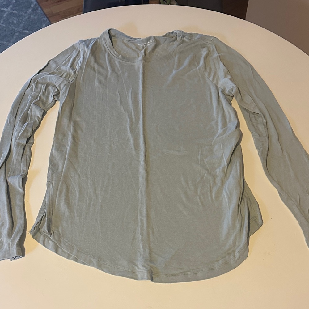 Abercrombie & Fitch Soft Mint Blue Drapey Top